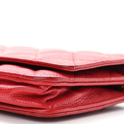 Chanel Caviar Quilted Wallet On Chain WOC Red 11 of 16