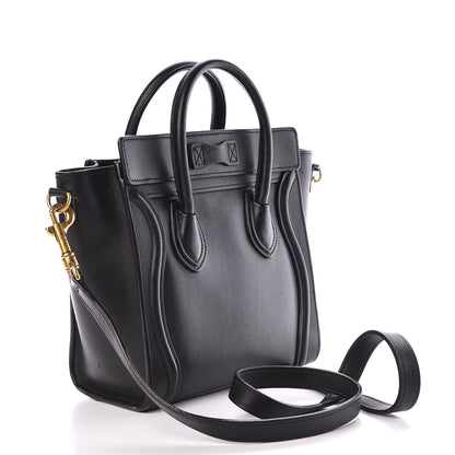 Celine Smooth Calfskin Nano Luggage Black 3 of 12