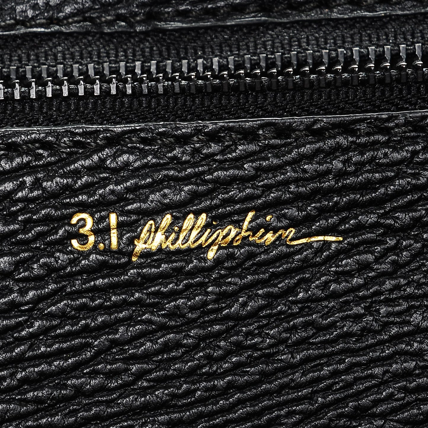 3.1 Textured Calfskin Large Pashli Satchel Black