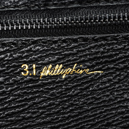 3.1 Phillip Lim 3.1 Textured Calfskin Large Pashli Satchel Black 6 of 6