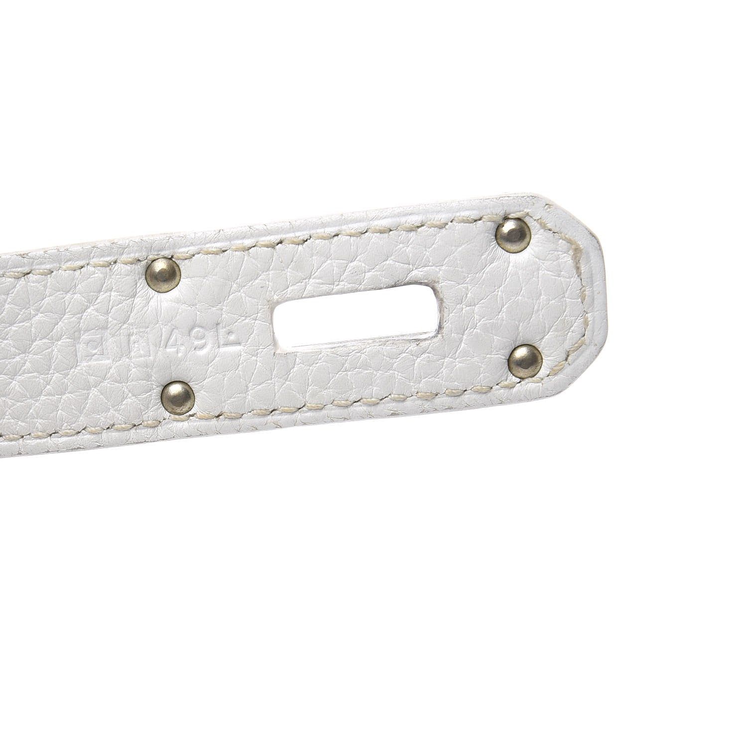 Hermes Taurillon Clemence Jypsiere 34 White 9 of 13