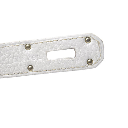 Hermes Taurillon Clemence Jypsiere 34 White 9 of 13