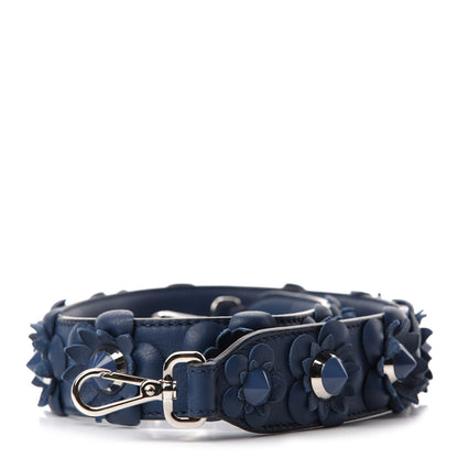 Fendi Vitello Dolce Flowerland Studded Strap You Blue 1 of 3