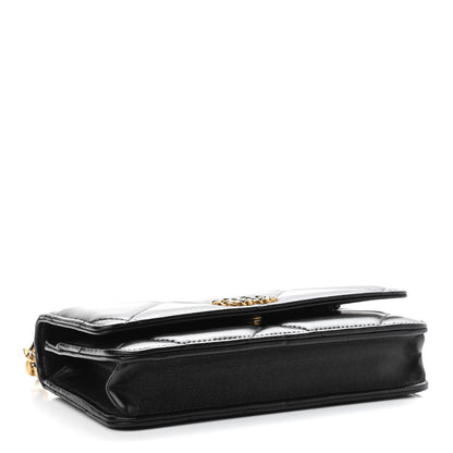 Chanel Lambskin Quilted Chanel 19 Wallet On Chain WOC Black 4 of 10