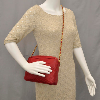 Chanel Lambskin Tassel Camera Case Red 2 of 11