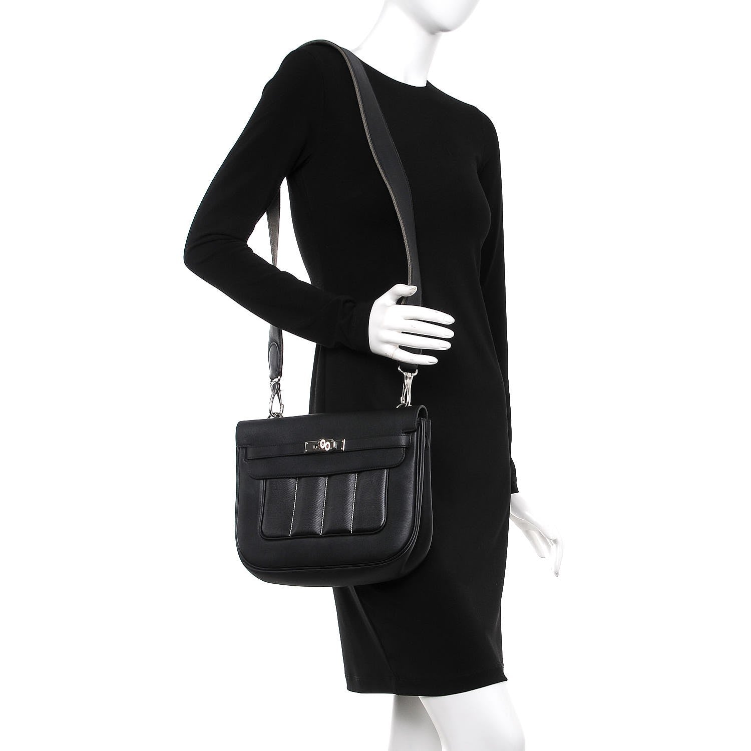 Hermes Swift Grain d'H Sac Berline 28 Black 2 of 7