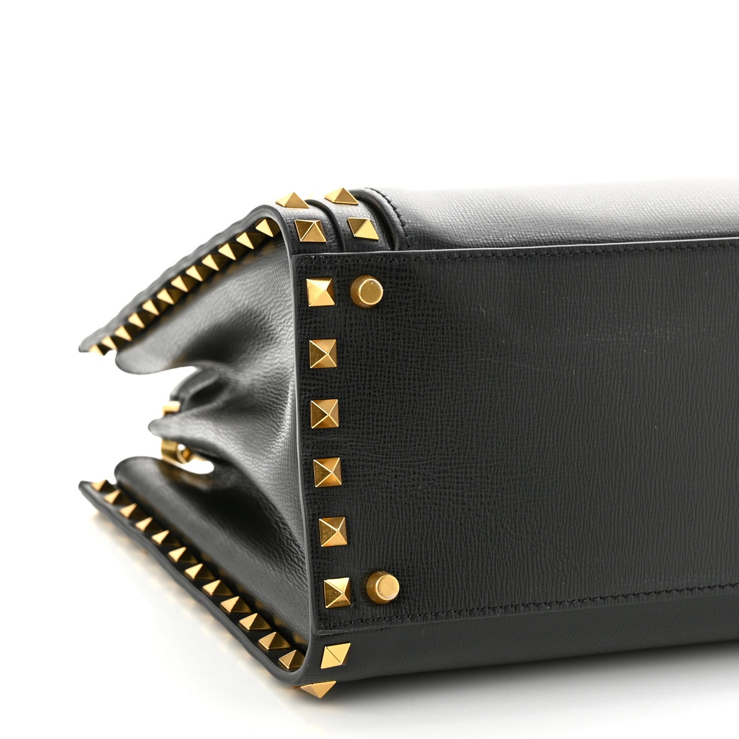 Valentino Garavani Vitello Rockstud Alcove Top-Handle Bag Black 7 of 8