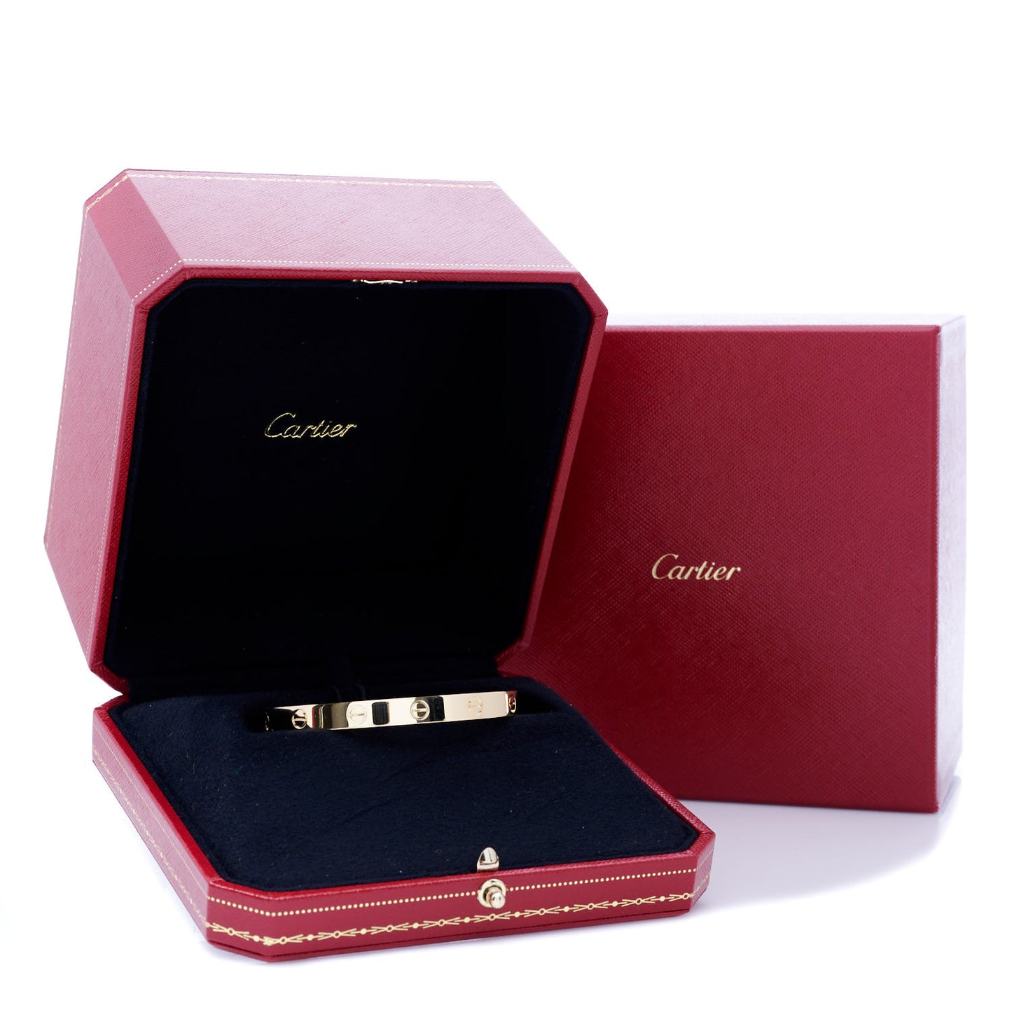18K Yellow Gold LOVE Cuff Bracelet 18