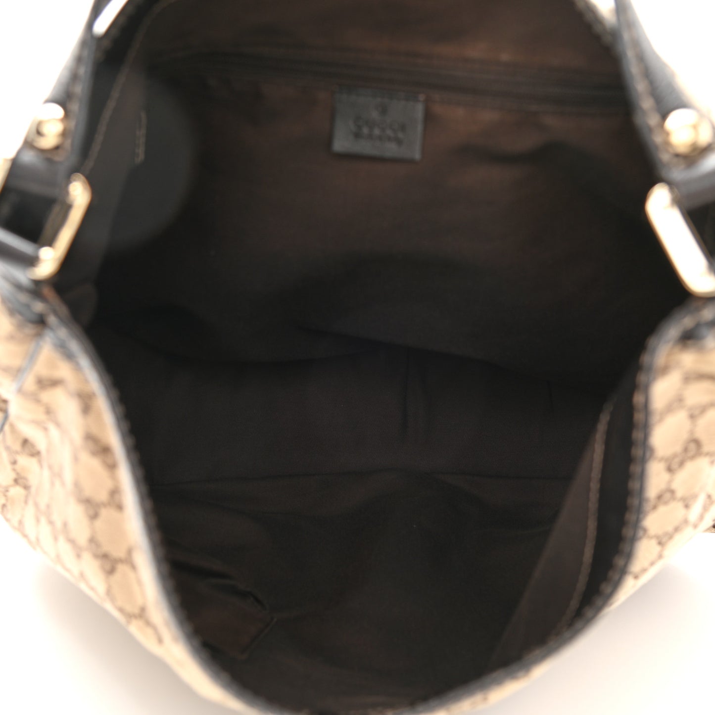 Monogram Large New Ladies Web Hobo Dark Brown