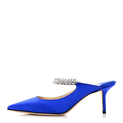 Jimmy Choo Satin Crystal Bing 85 Pumps 37 Ultraviolet 1 of 9