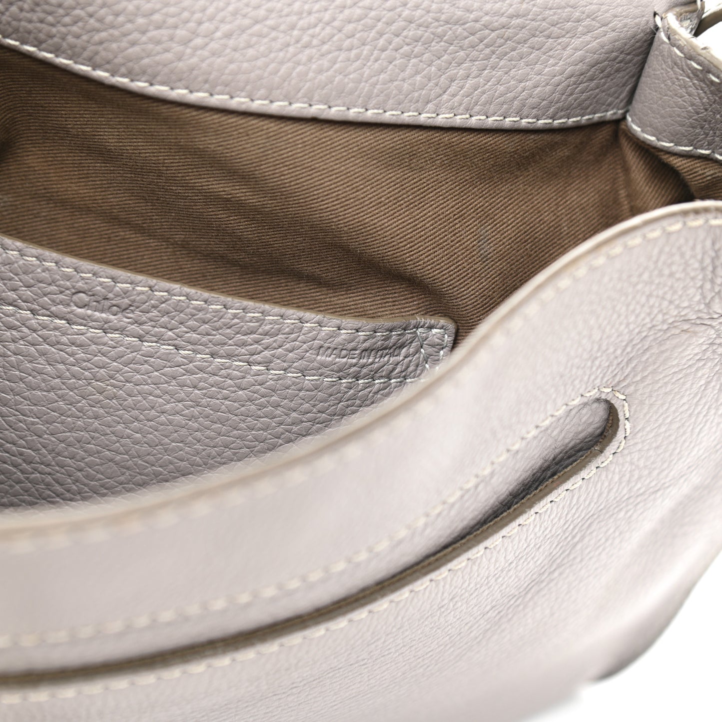 Calfskin Medium Marcie Round Crossbody Bag Cashmere Grey
