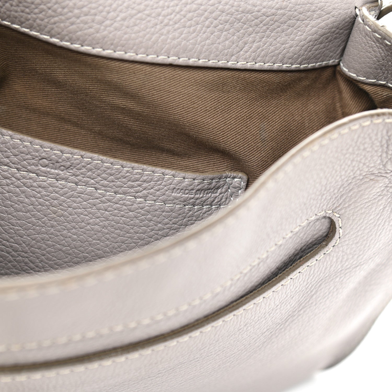Chloe Calfskin Medium Marcie Round Crossbody Bag Cashmere Grey 11 of 32