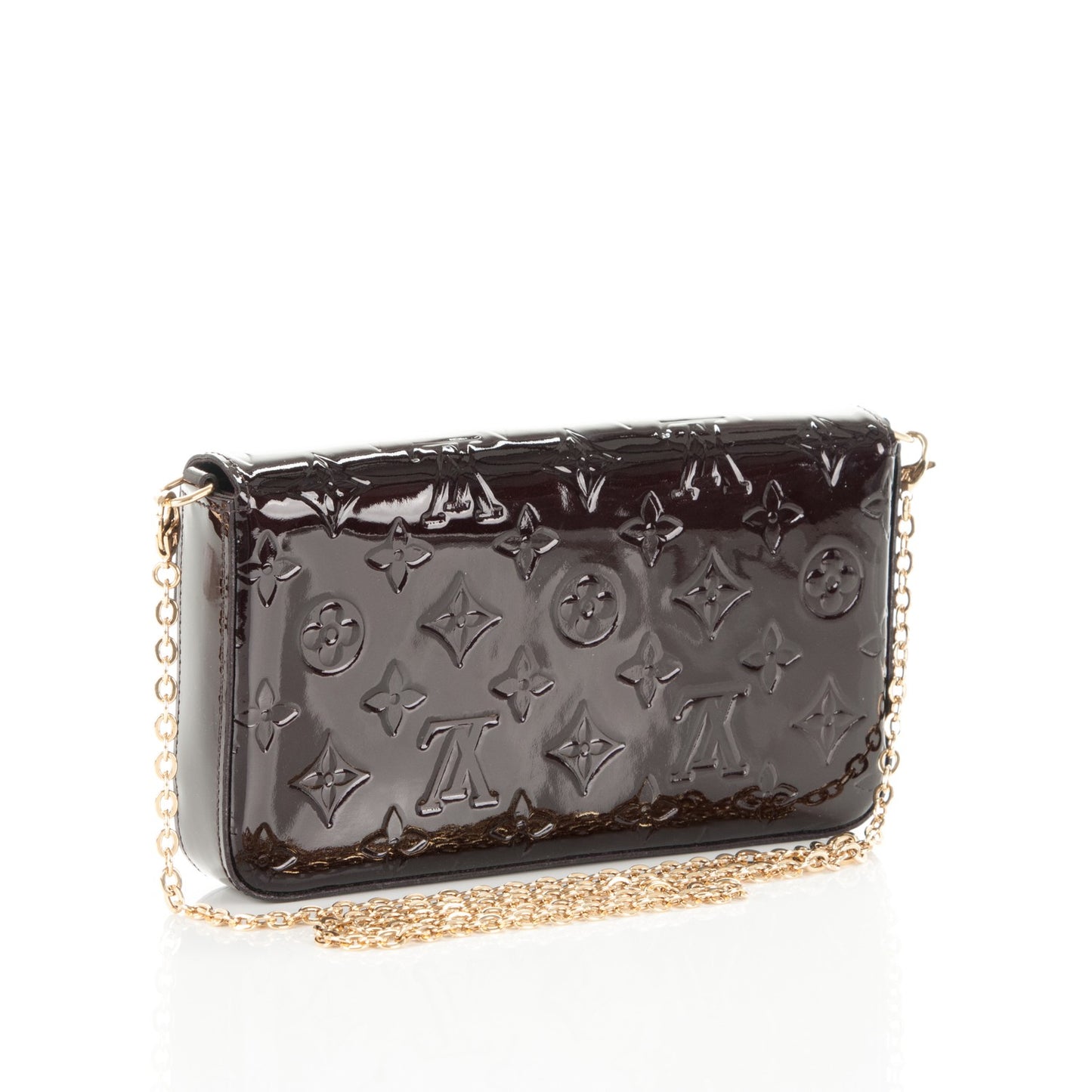 Vernis Pochette Felicie Chain Wallet Amarante