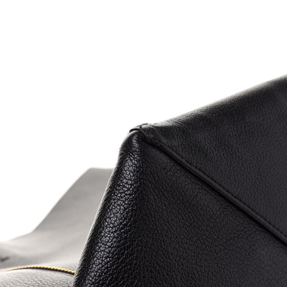 Celine Smooth Lambskin Horizontal Zipper Gusset Cabas Black 11 of 17