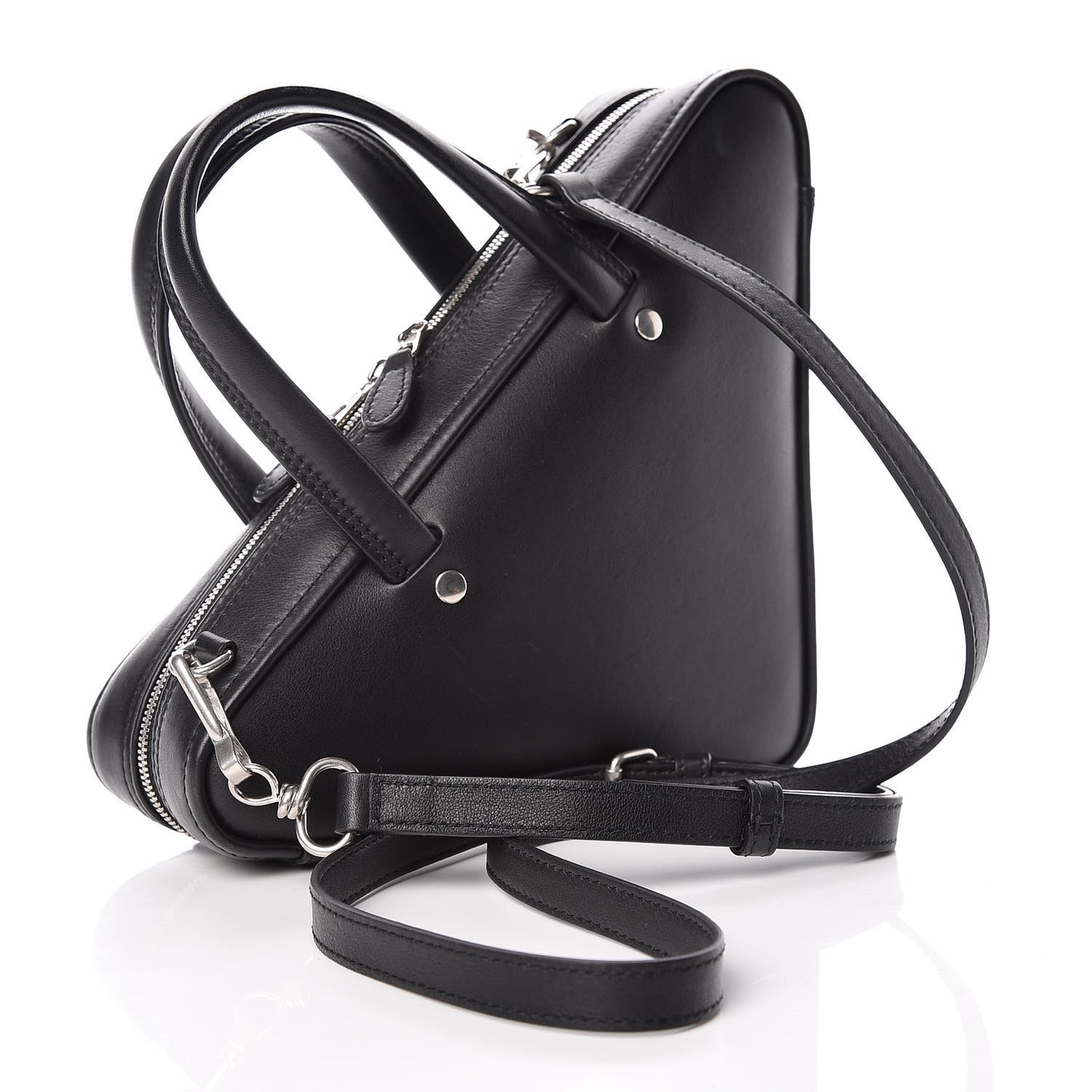 Calfskin XS Triangle Duffle Black