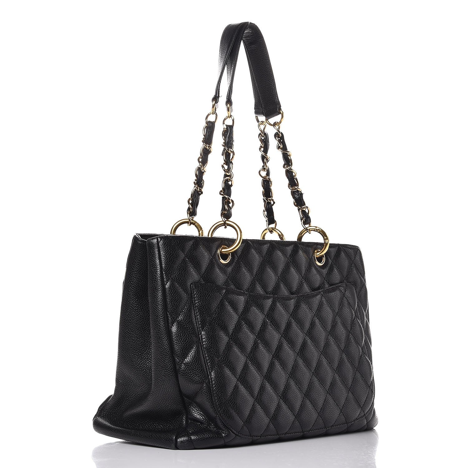 Chanel Caviar Quilted Grand Shopping Tote GST Black 3 of 12