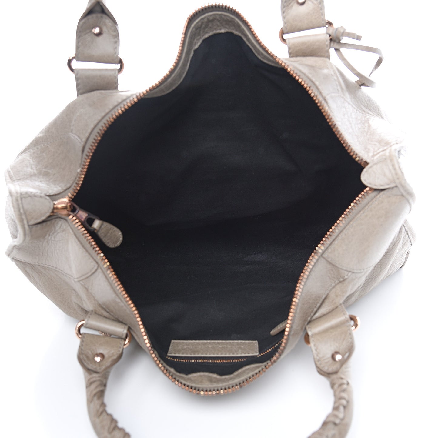 Agneau Giant 21 Rose Gold Hardware Work Papyrus