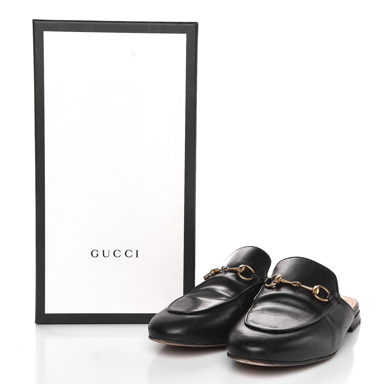 Gucci Calfskin Womens Princetown Slippers 38.5 Black 16 of 16