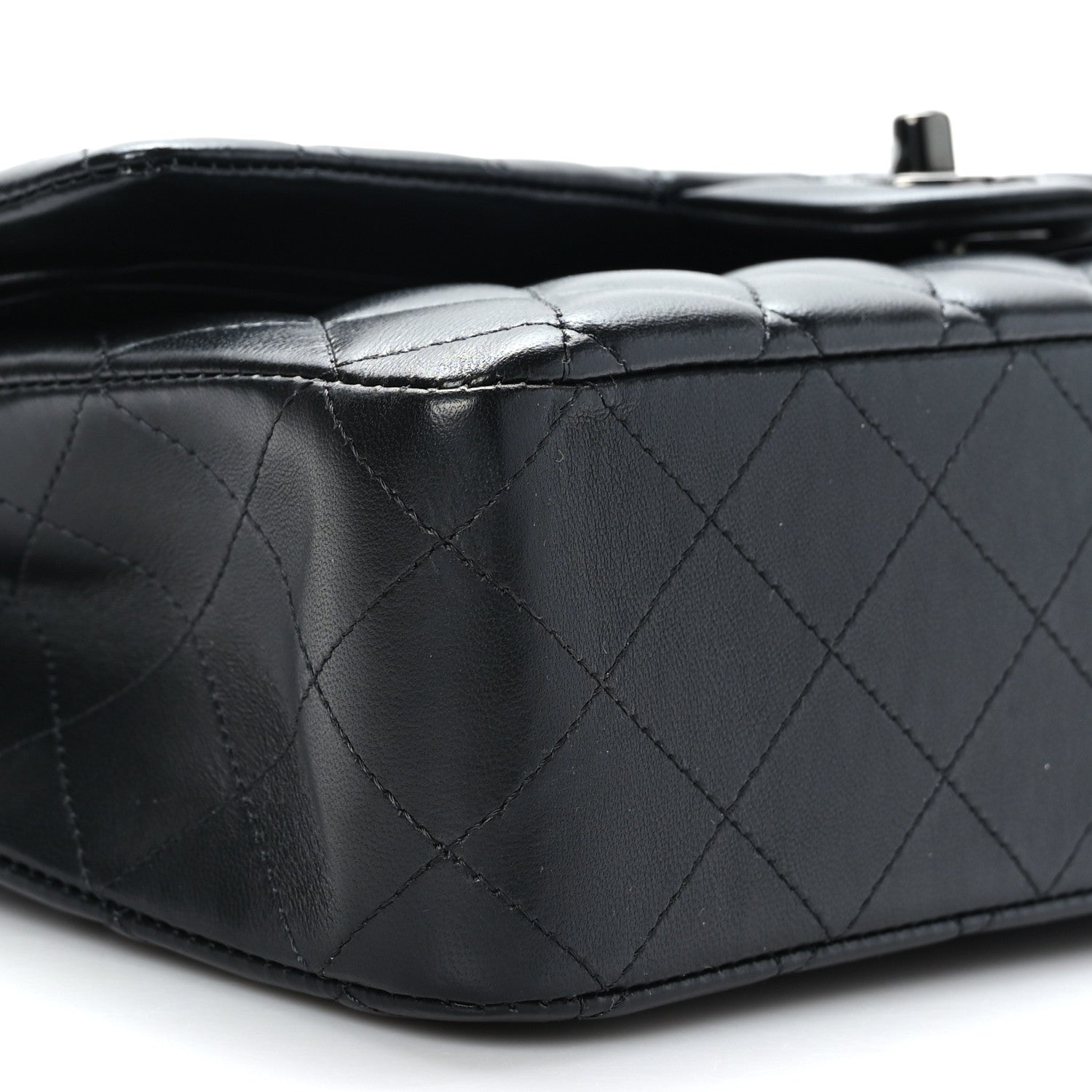 Chanel Lambskin Quilted Medium Double Flap So Black 8 of 10