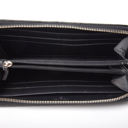 Chanel Patent Chevron Zip Around Wallet Black 5 of 10