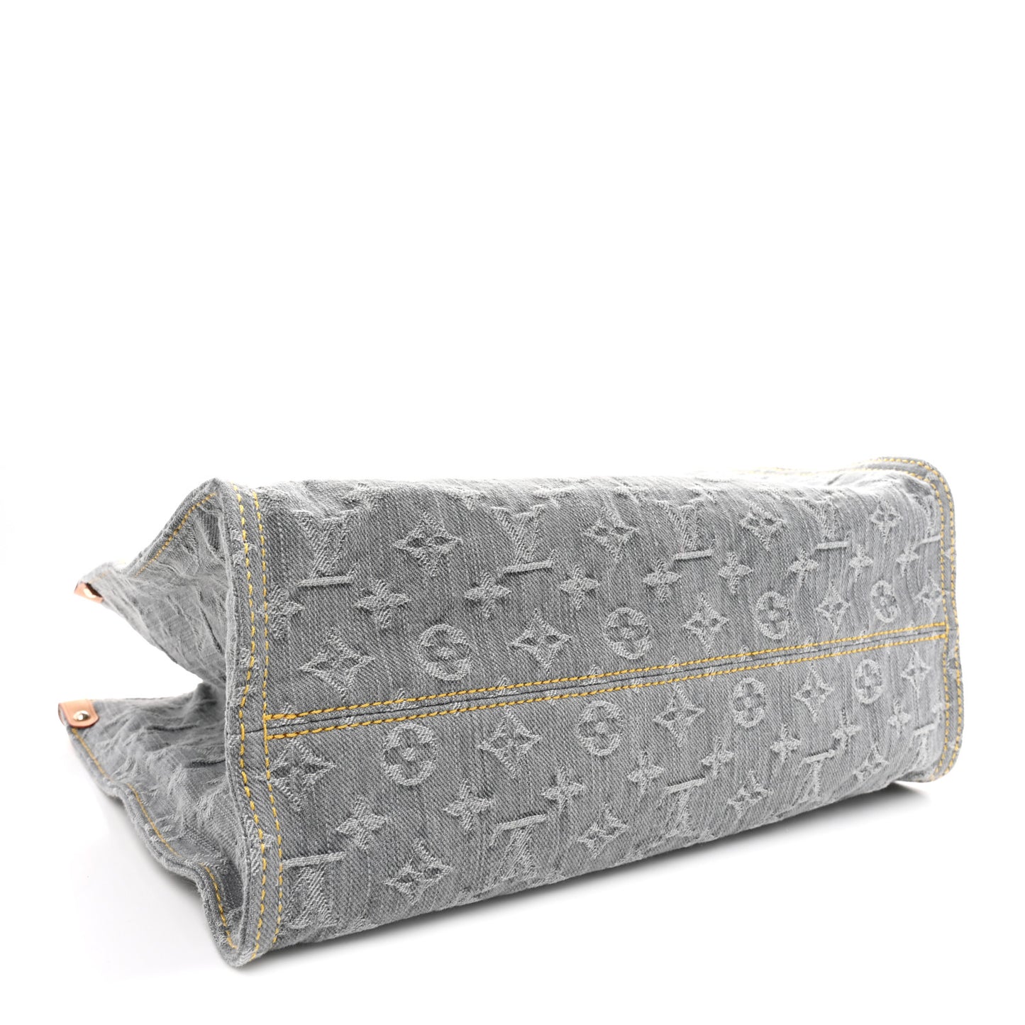 Monogram Denim Onthego MM Washed Gray