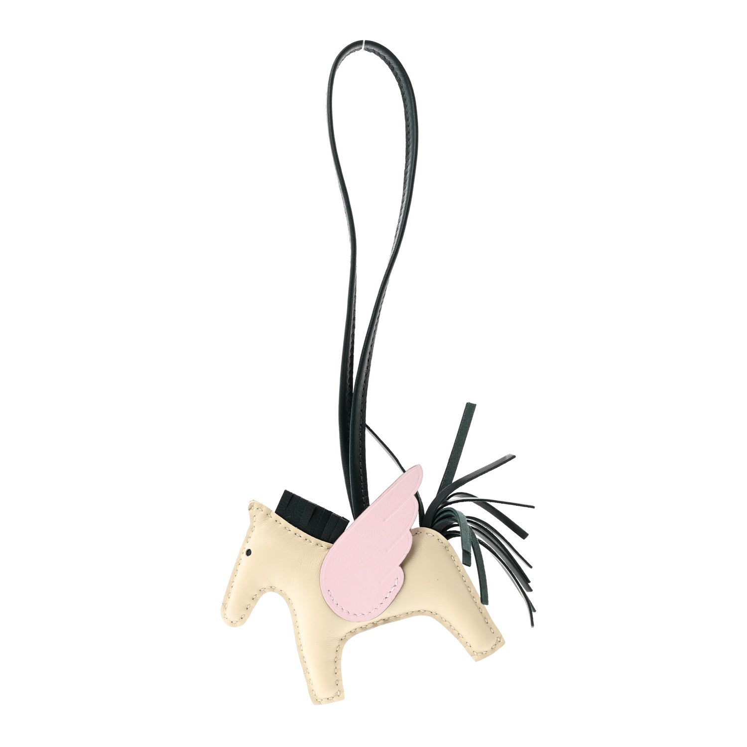 Hermes Milo Lambskin Grigri Rodeo Pegase Horse Bag Charm PM Nata Mauve Sylvestre Vert Cypress 1 of 7