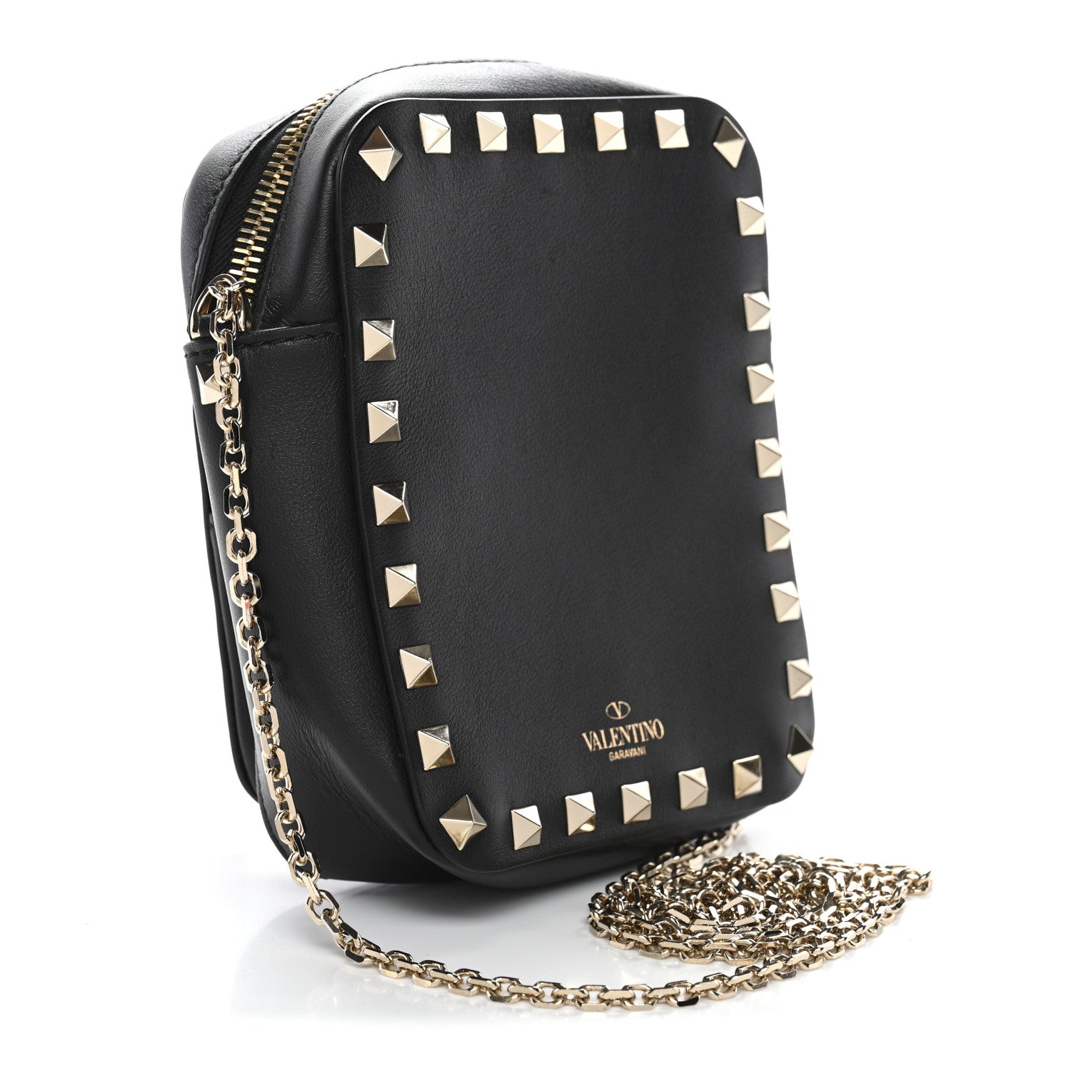 Valentino Garavani Calfskin Rockstud Crossbody Black 3 of 10