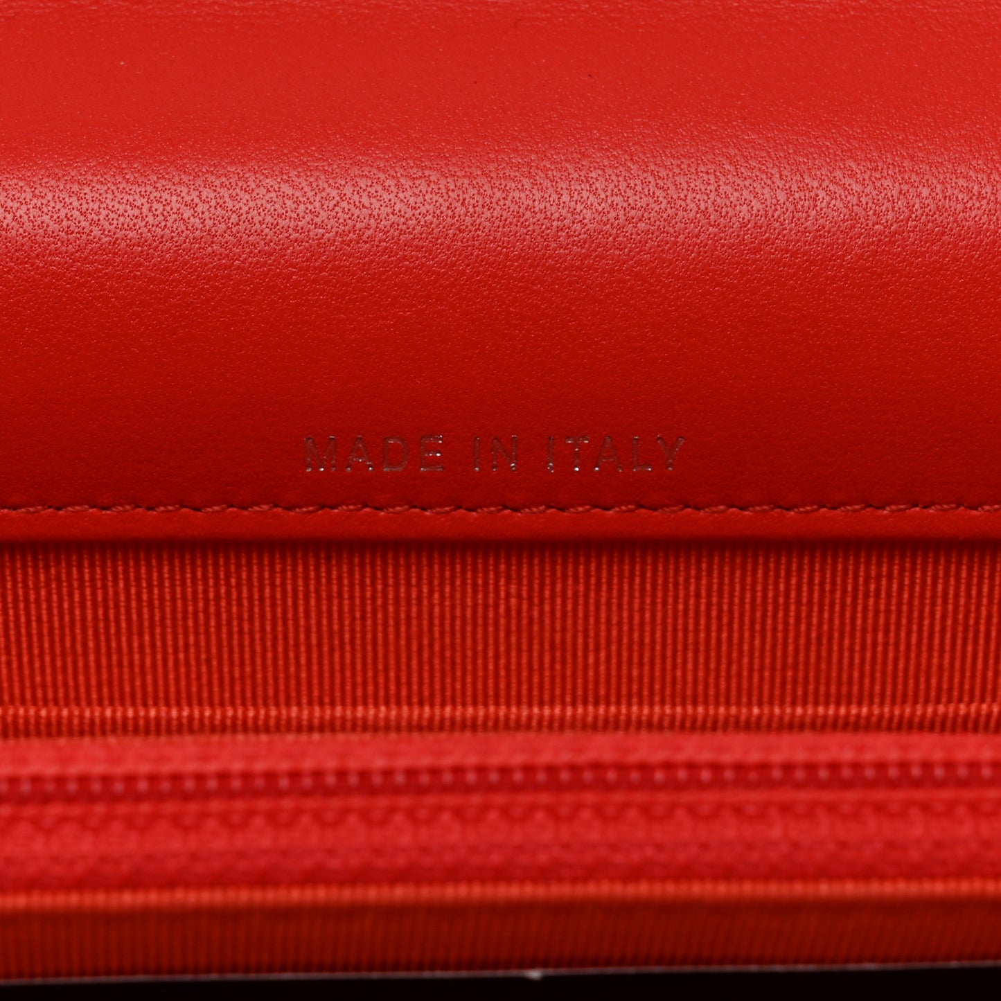 Lambskin Quilted Square Wallet On Chain WOC Red