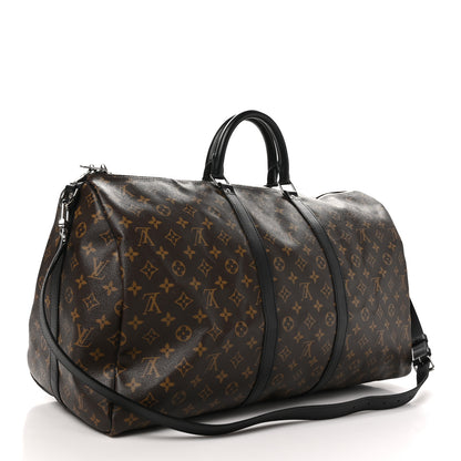 Louis Vuitton Monogram Macassar Keepall Bandouliere 55 2 of 11