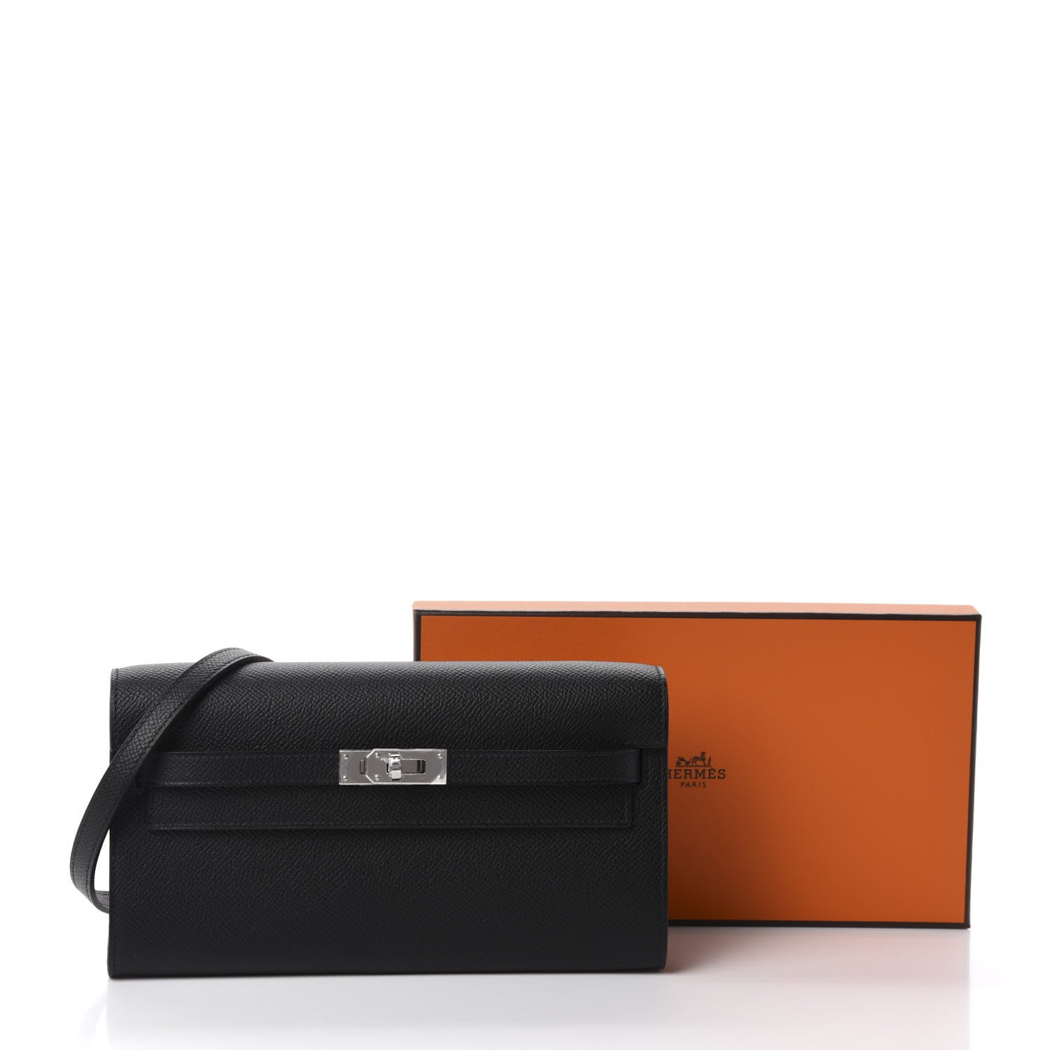 Hermes Epsom Kelly Wallet To Go Black 10 of 10