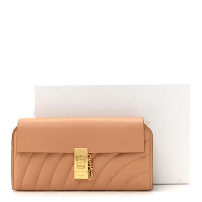 Chloe Calfskin Quilted Drew Long Wallet With Flap Blushy Pink 9 of 9