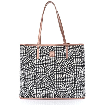 MCM Metallic Visetos Medium Liz Reversible Shopper Tote Champagne Gold 11 of 15