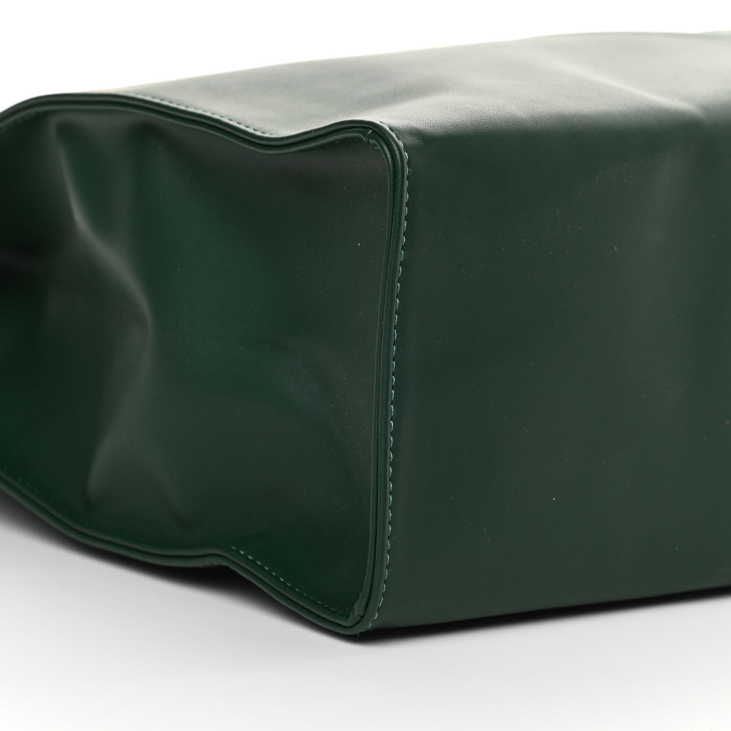 Vegan Leather Medium Shopping Bag Dark Olive