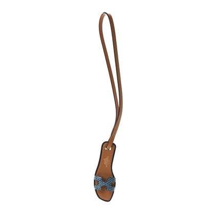 Hermes Polished Niloticus Lizard Butler Calfskin Hunter Oran Nano Bag Charm Bleu Petrole Naturel 1 of 5