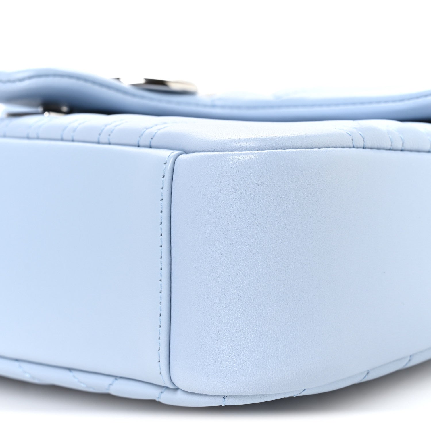 Gucci Lambskin Matelasse Medium GG Marmont Shoulder Bag Light Blue 10 of 10