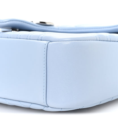 Gucci Lambskin Matelasse Medium GG Marmont Shoulder Bag Light Blue 10 of 10