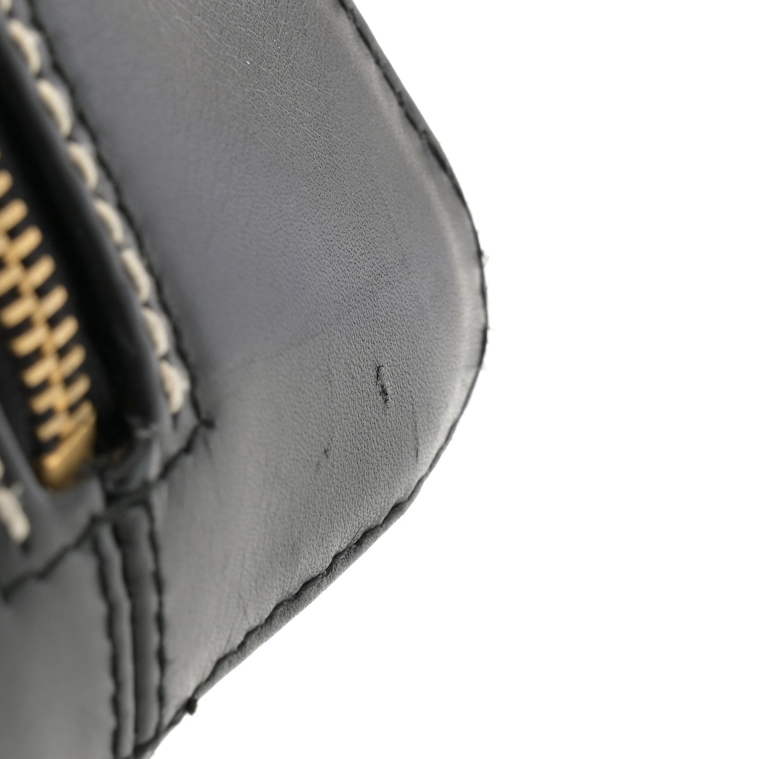 Chanel Calfskin Contrast Stitch Surpique Bowler Black 12 of 14