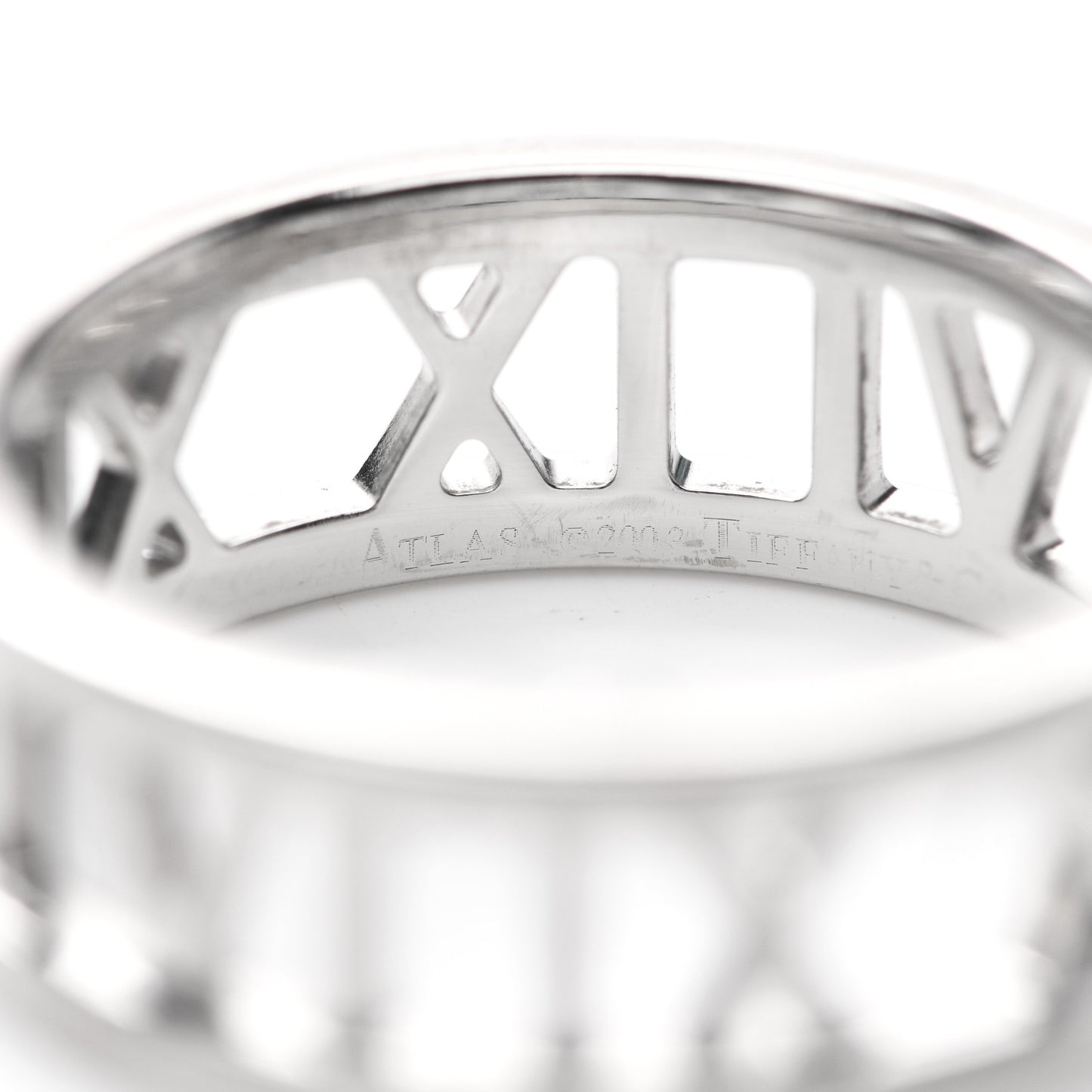 18K White Gold Open Atlas Ring 56 7.5