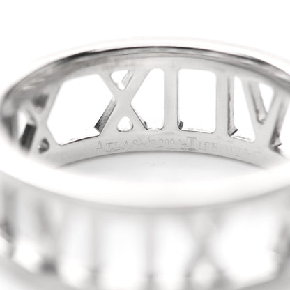 Tiffany 18K White Gold Open Atlas Ring 56 7.5 4 of 5