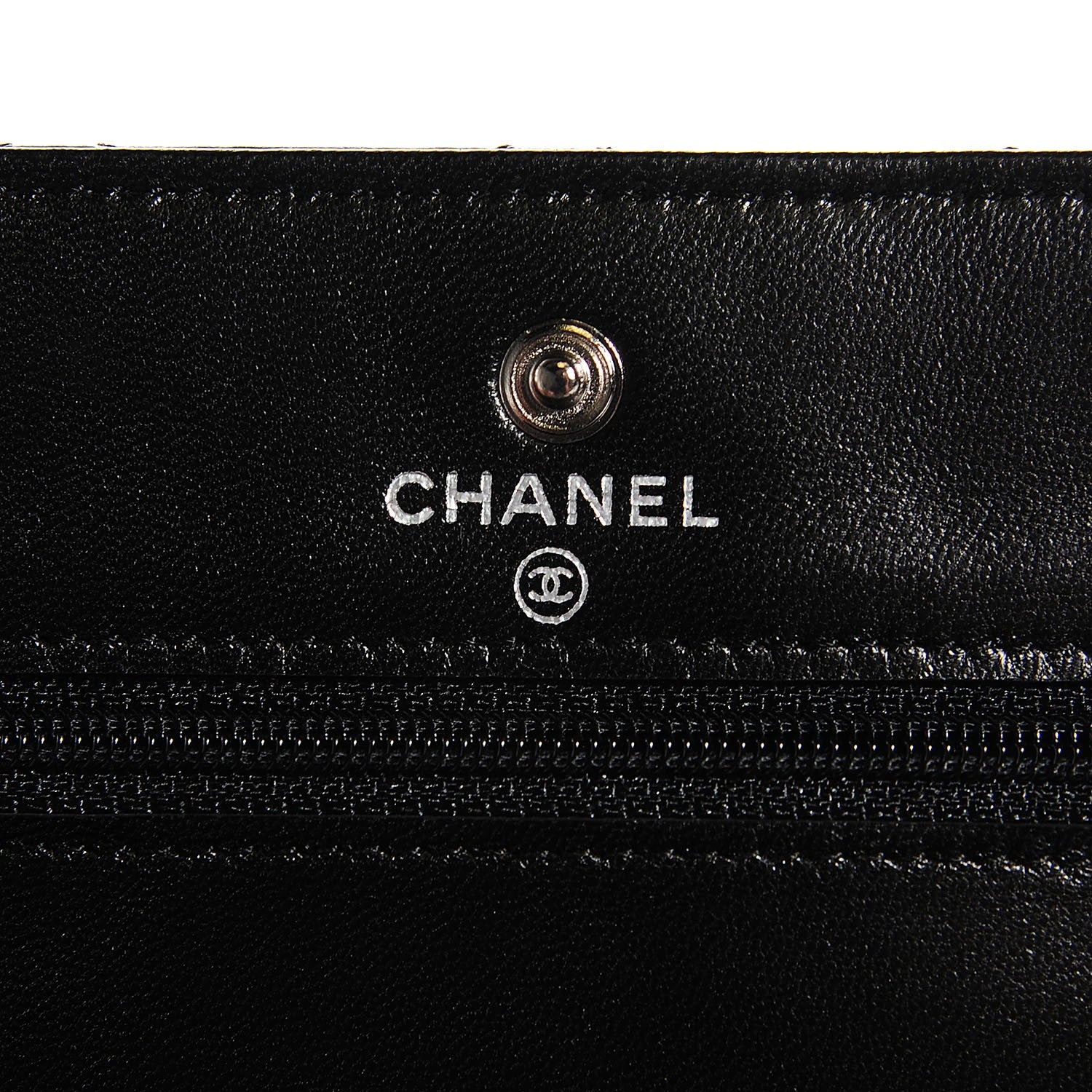 Chanel Lambskin Quilted Wallet on Chain WOC Black 6 of 8