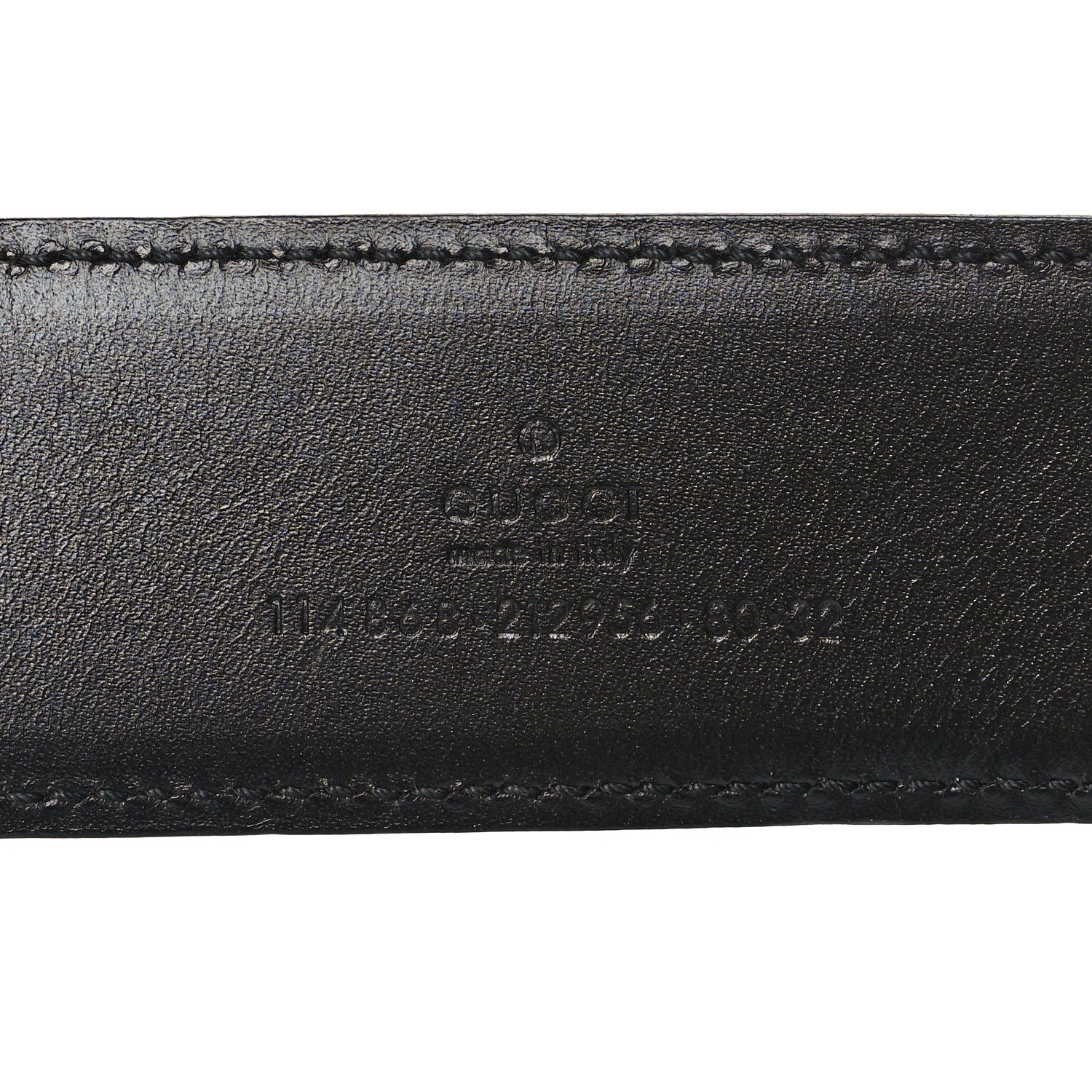 Gucci Calfskin Bamboo Interlocking G Belt 80 32 Black 3 of 5