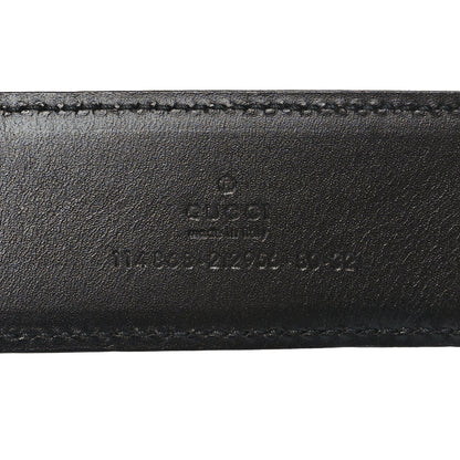 Gucci Calfskin Bamboo Interlocking G Belt 80 32 Black 3 of 5