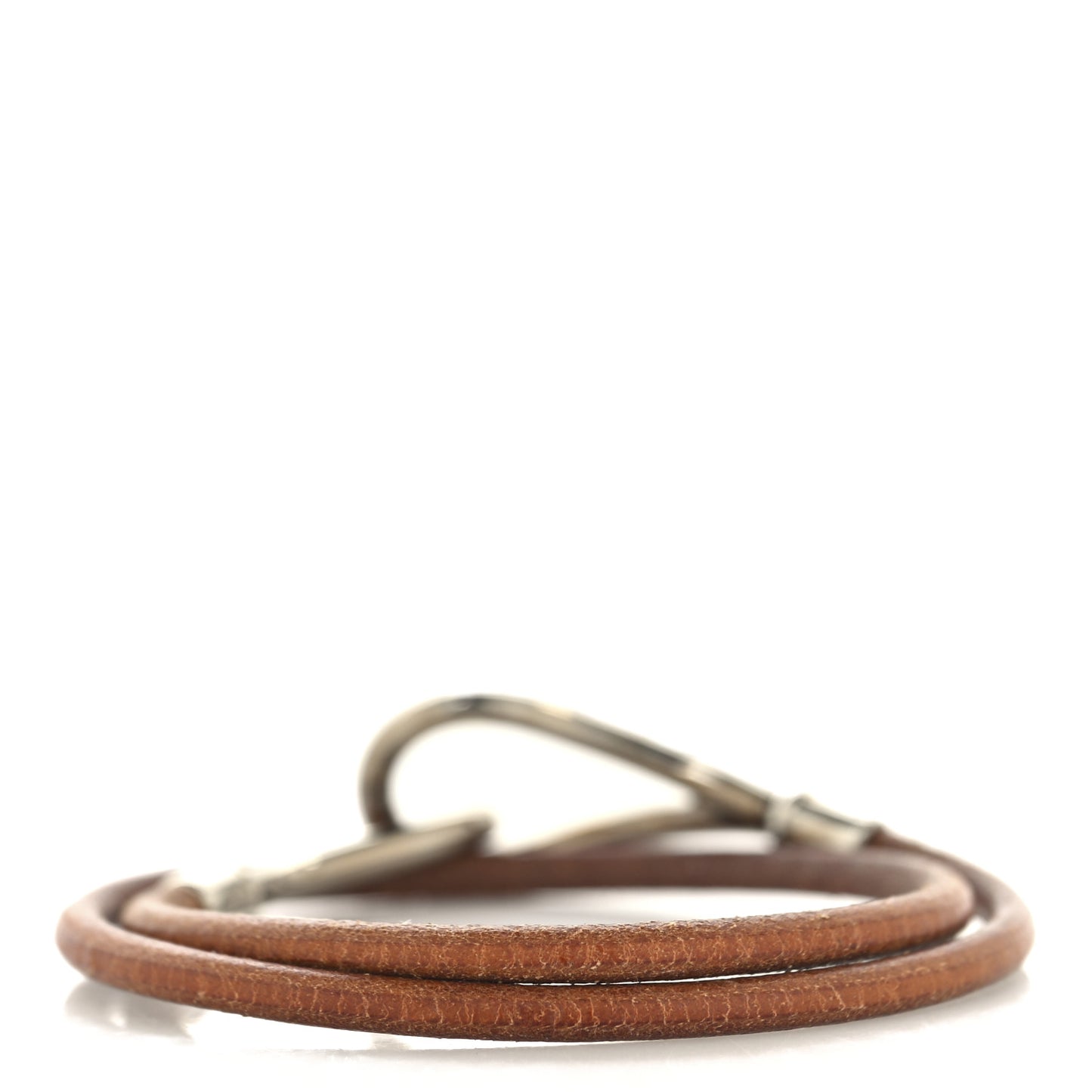 Natural Bridle Jumbo Hook Double Tour Bracelet Bouton
