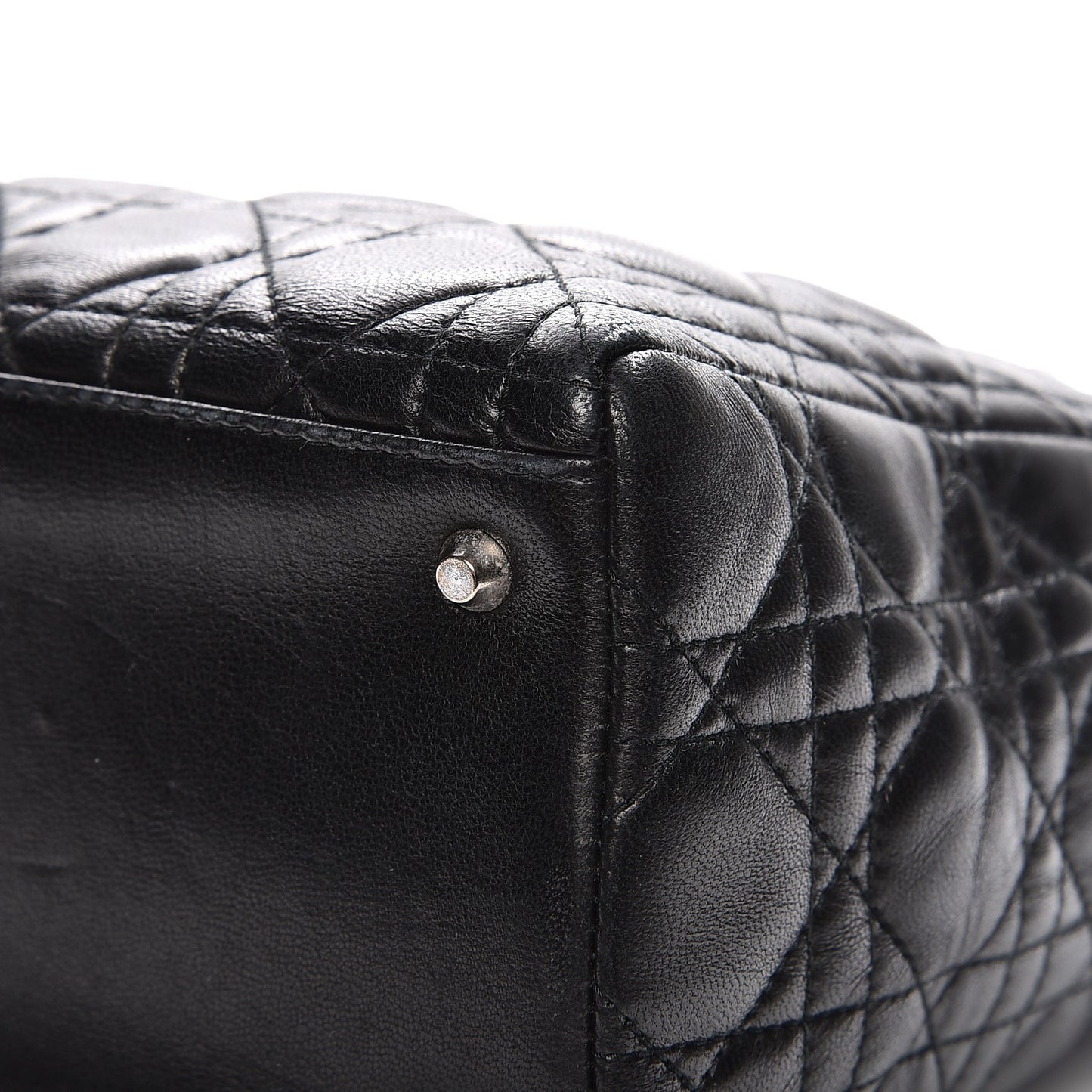 Lambskin Cannage Medium Lady Dior Black