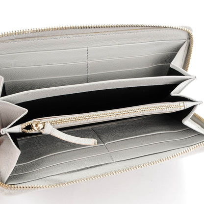 Balenciaga Chevre Metallic Edge Zip Around Wallet Gris Perle 5 of 7