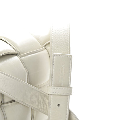 Bottega Veneta Paper Calfskin Maxi Intreccio Padded Cassette Crossbody Bag White 9 of 11