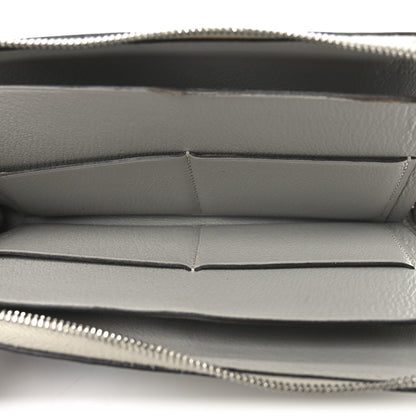 Hermes Togo Swift Endless Road Zip Wallet Gris Perle Bleu De Malte 6 of 8