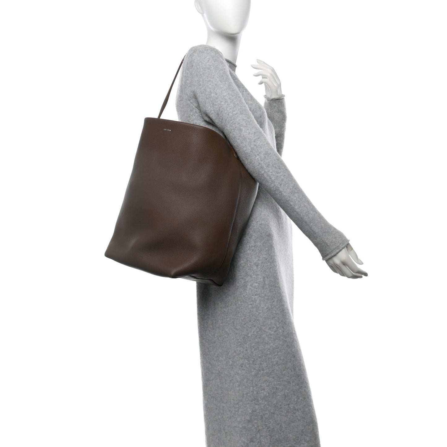 Grained Calfskin Large N/S Park Tote French Grey