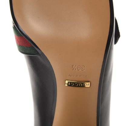 Gucci Calfskin Web Peyton Loafer Pumps 39.5 Black 8 of 10