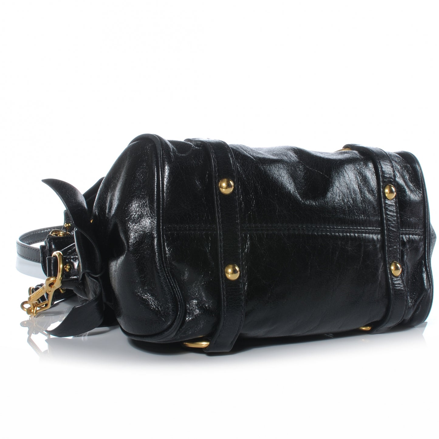Vitello Lux Mini Bow Bag Nero Black